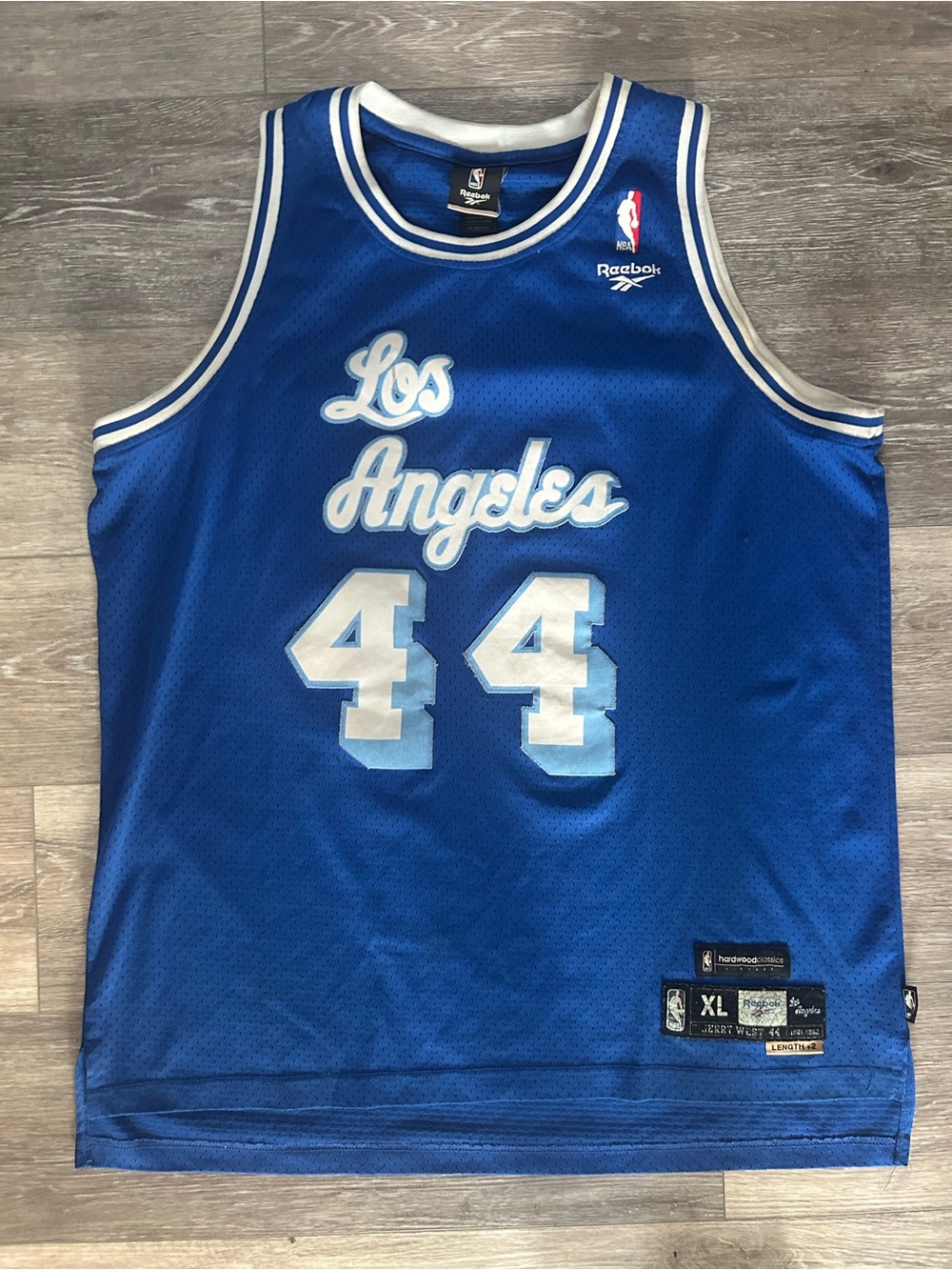 Reebok Los Angeles Royal Blue Mesh Basketball Jersey #44